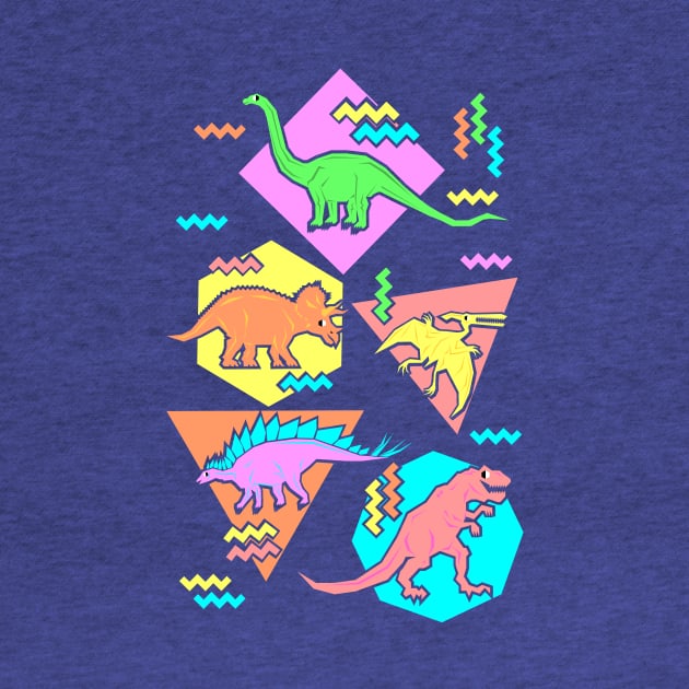 Nineties Dinosaur Pattern by chobopop